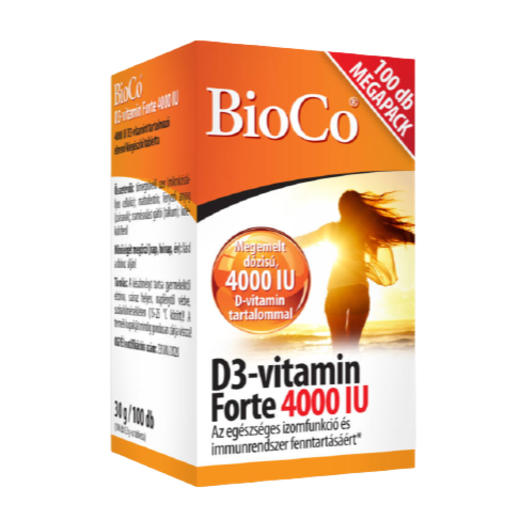 Bioco D3-vitamin forte 4000NE 100 db Bioco D3-vitamin forte 4000NE 100 db