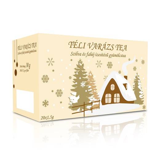 Téli Varázs szilva-fahéj ízű filter tea 20 db