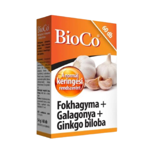 Bioco fokhagyma + galagonya + ginkgo biloba 60 db