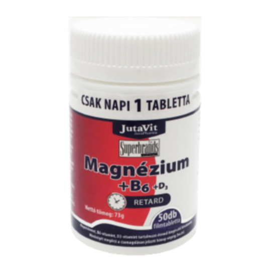 Jutavit magnézium 250 mg+B6 nyújtott kioldódással 50 db