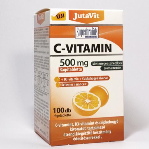 Jutavit C-vitamin 500 mg rágótabletta 100 db