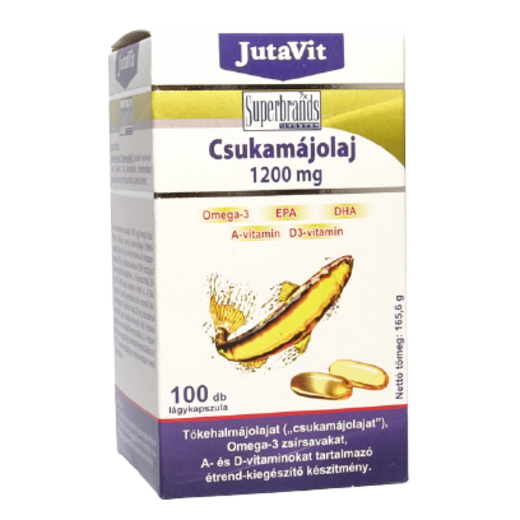 Jutavit Csukamájolaj 1200 mg 100 db Jutavit Csukamájolaj 1200 mg 100 db