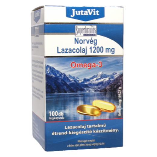 Jutavit Norvég Lazacolaj 1200mg Omega-3 100 db Jutavit Norvég Lazacolaj 1200mg Omega-3 100 db